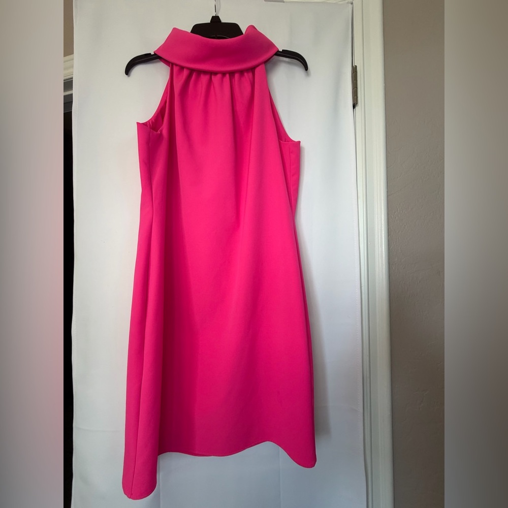 Sail to Sable Hydra Barbie pink sleeveless cowl neck shift dress size medium